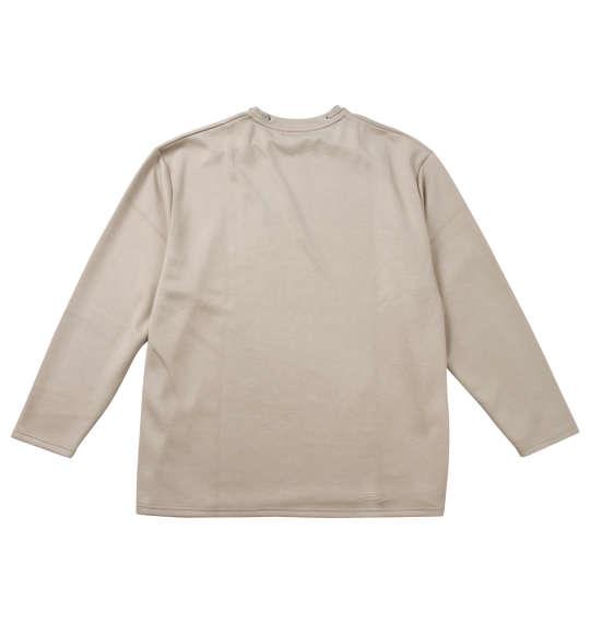 大きいサイズ メンズ Re:luxi ポンチネックレス付 長袖 Tシャツ ベージュ 1278-4385-1 3L 4L 5L 6L