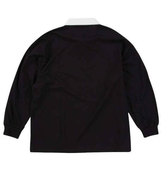 【max8】大きいサイズ メンズ POLO BCS 刺繍 長袖 ラガーシャツ ブラック 1278-4600-2 3L 4L 5L 6L 8L
