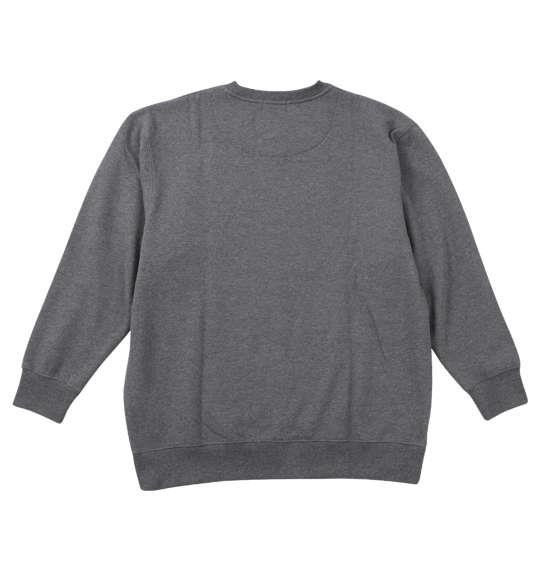 【max8】大きいサイズ メンズ POLO BCS 裏起毛 ロゴ クルー トレーナー チャコールグレー 1278-4601-1 3L 4L 5L 6L 8L