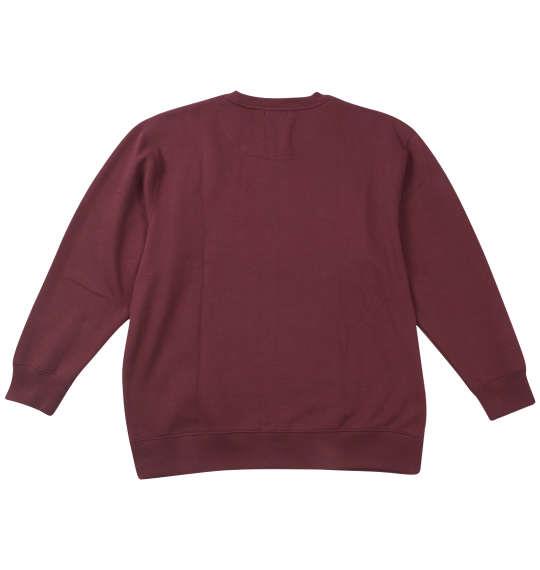 【max8】大きいサイズ メンズ POLO BCS 裏起毛 ロゴ クルー トレーナー エンジ 1278-4601-2 3L 4L 5L 6L 8L