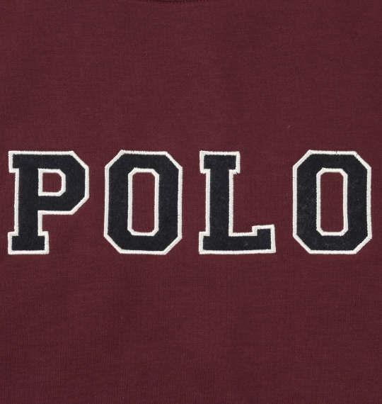 【max8】大きいサイズ メンズ POLO BCS 裏起毛 ロゴ クルー トレーナー エンジ 1278-4601-2 3L 4L 5L 6L 8L