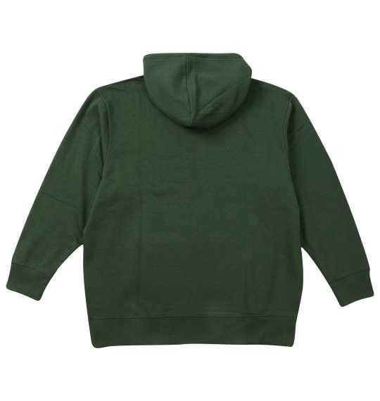 【max8】大きいサイズ メンズ POLO BCS 裏起毛 ロゴ プル パーカー モスグリーン 1278-4602-2 3L 4L 5L 6L 8L