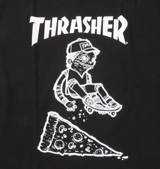 【max8】大きいサイズ メンズ THRASHER PIZZA 長袖 Tシャツ ブラック 1278-4665-2 3L 4L 5L 6L 8L