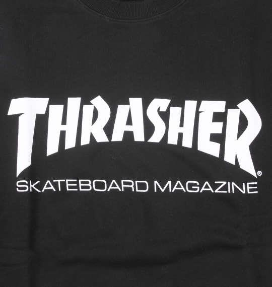 【max8】大きいサイズ メンズ THRASHER MAG LOGO クルー トレーナー ブラック 1278-4666-2 3L 4L 5L 6L 8L
