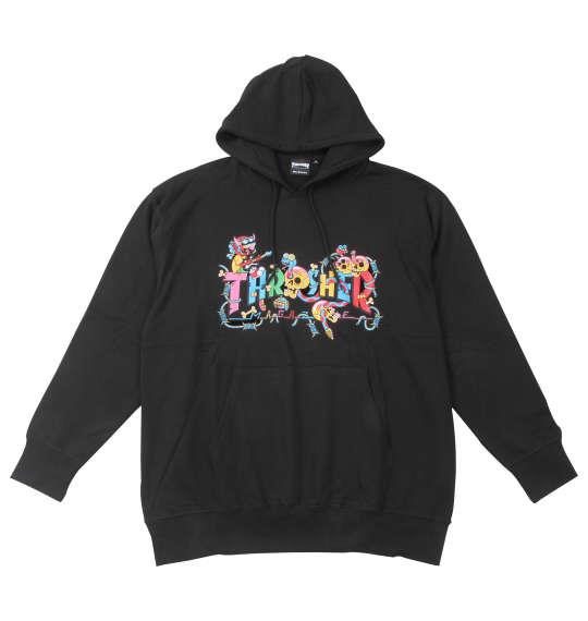 【max8】大きいサイズ メンズ THRASHER Devil's Music プル パーカー ブラック 1278-4667-2 3L 4L 5L 6L 8L