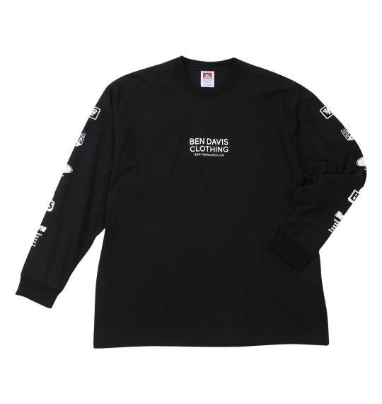 大きいサイズ メンズ BEN DAVIS 長袖T & 半袖T レイヤード Tシャツ ホワイト×ブラック 1278-4685-1 3L 4L 5L 6L