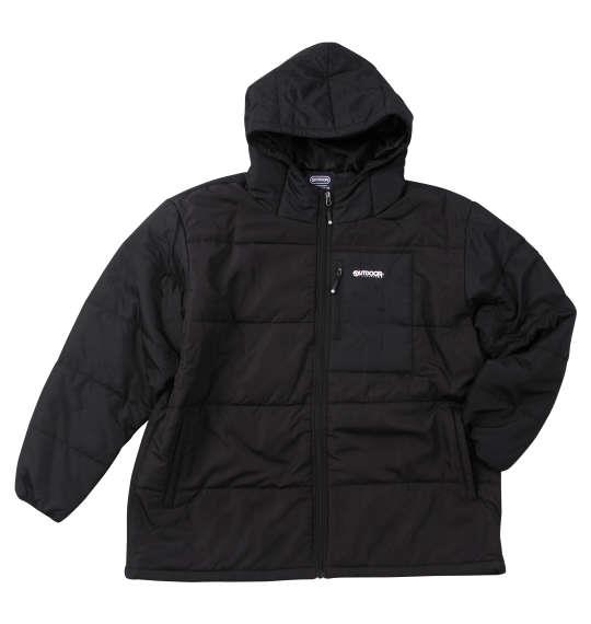 【max8】大きいサイズ メンズ OUTDOOR PRODUCTS フルダルタフタ 中綿 キルト ジャケット ブラック 1253-4301-2 3L 4L 5L 6L 7L 8L