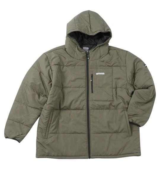 【max8】大きいサイズ メンズ OUTDOOR PRODUCTS フルダルタフタ 中綿 キルト ジャケット カーキ 1253-4301-3 3L 4L 5L 6L 7L 8L