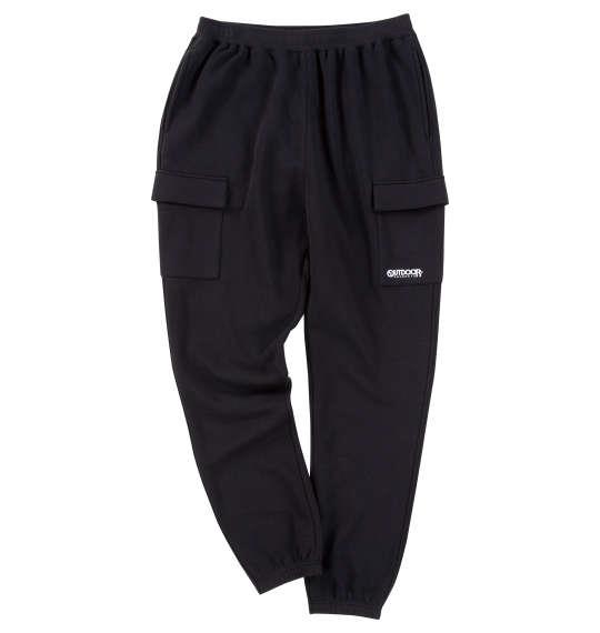 【max8】大きいサイズ メンズ OUTDOOR PRODUCTS 裏起毛 スウェット カーゴ パンツ ブラック 1254-4310-2 3L 4L 5L 6L 7L 8L