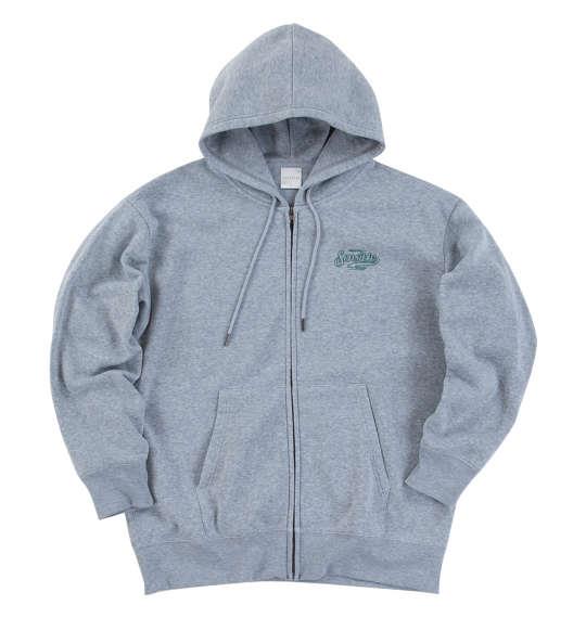 【max8】大きいサイズ メンズ BEAUMERE 裏起毛 フルジップ パーカー 杢グレー 1258-4367-1 3L 4L 5L 6L 8L