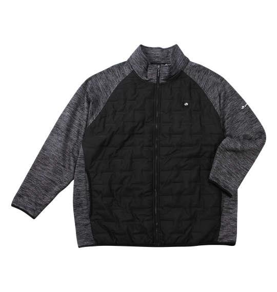 【max8】大きいサイズ メンズ Phiten ボンディング フリース × タフタキルト ジャケット チャコール 1273-4621-2 3L 4L 5L 6L 8L