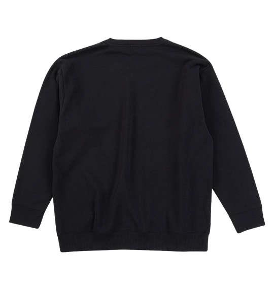 【max8】大きいサイズ メンズ OUTDOOR PRODUCTS 裏起毛 クルー トレーナー ブラック 1258-4302-2 3L 4L 5L 6L 7L 8L