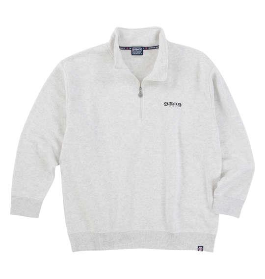【max8】大きいサイズ メンズ OUTDOOR PRODUCTS 裏起毛 ハーフジップ トレーナー オートミール 1258-4303-1 3L 4L 5L 6L 7L 8L
