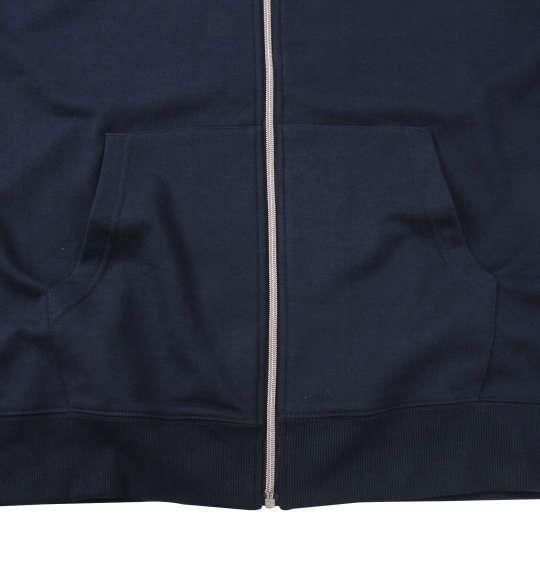 【max8】大きいサイズ メンズ OUTDOOR PRODUCTS フルジップ パーカー トレーナー ネイビー 1258-4385-3 3L 4L 5L 6L 8L
