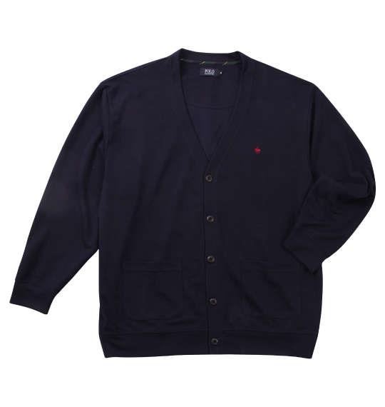 【max8】大きいサイズ メンズ POLO BCS スムース ポンチ カーディガン ネイビー 1278-4603-1 3L 4L 5L 6L 8L