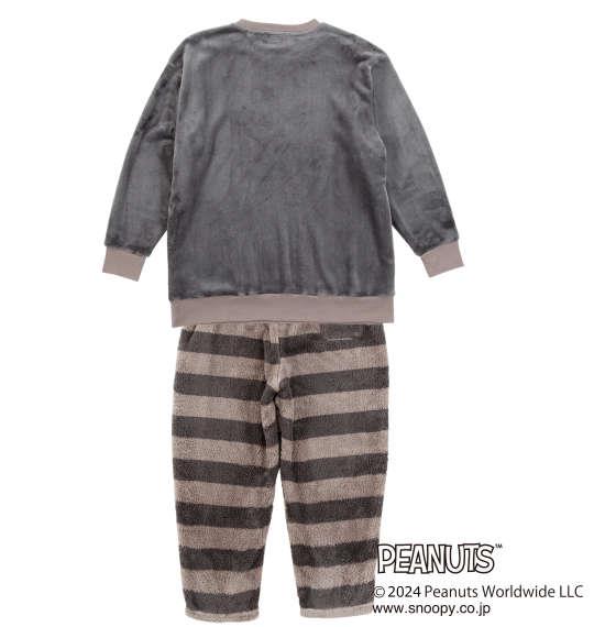 【max8】大きいサイズ メンズ PEANUTS ふわもこ × ぼあもこ スウェット セット チャコール 1279-4310-2 3L 4L 5L 6L 8L