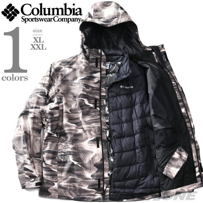 大きいサイズ メンズ Columbia コロンビア ライナー付 3WAY フーデッド ジャケット Whirlibird V Printed Interchange Jacket USA直輸入 2105031
