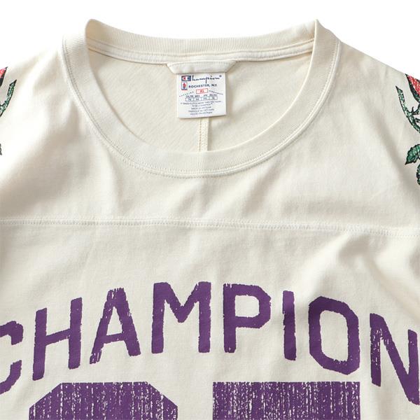 大きいサイズ メンズ Champion チャンピオン プリント ロング Tシャツ SUN DYE NATURAL USA直輸入 s03715-5861