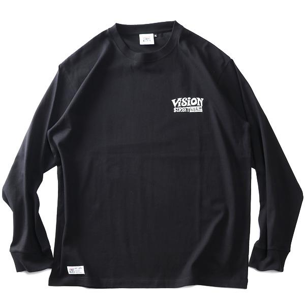 【go2025】大きいサイズ メンズ VISION STREET WEAR カーリーマグロゴ プリント ロング Tシャツ 春夏新作 5305702