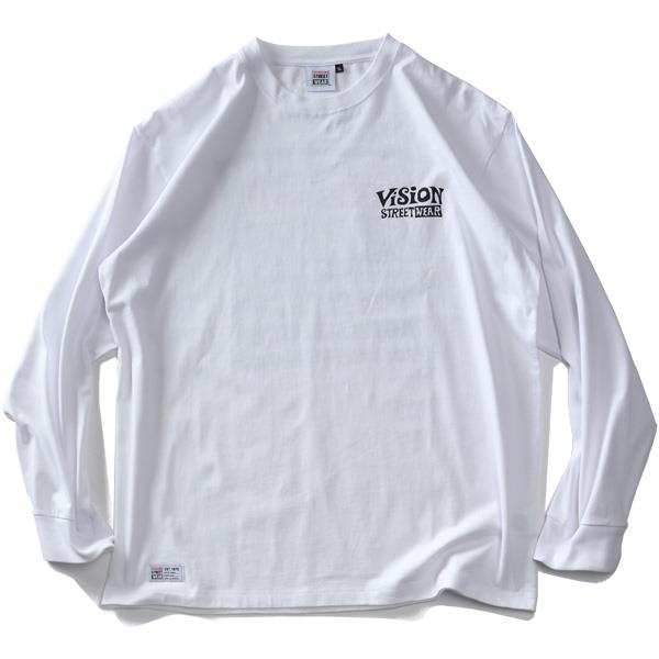 【go2025】大きいサイズ メンズ VISION STREET WEAR カーリーマグロゴ プリント ロング Tシャツ 春夏新作 5305702