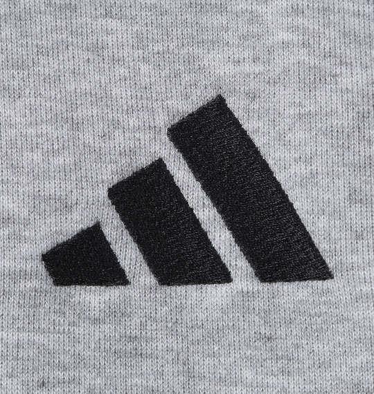 大きいサイズ メンズ adidas ESS 3ST スウェット フルジップ パーカー ミディアムグレーヘザー 1248-5100-1 3XL 4XL 5XL