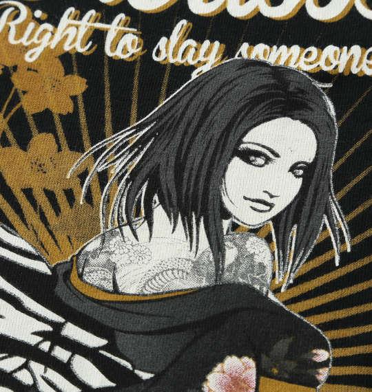 【max8】大きいサイズ メンズ 絡繰魂抜刀娘 凛誘惑 半袖 Tシャツ ブラック 1258-5257-1 3L 4L 5L 6L 8L
