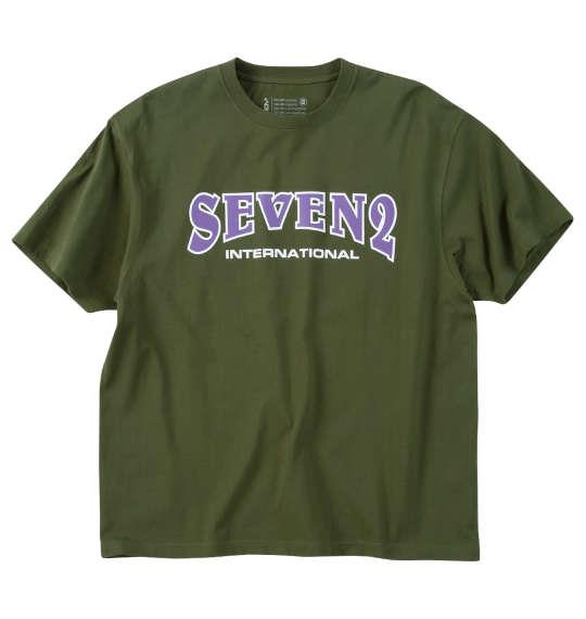 【max8】大きいサイズ メンズ SEVEN2 天竺 半袖 Tシャツ カーキ 1268-5200-1 3L 4L 5L 6L 8L