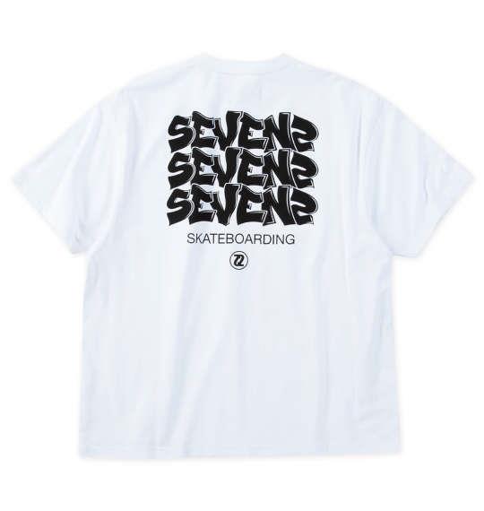 【max8】大きいサイズ メンズ SEVEN2 天竺 半袖 Tシャツ ホワイト 1268-5201-1 3L 4L 5L 6L 8L