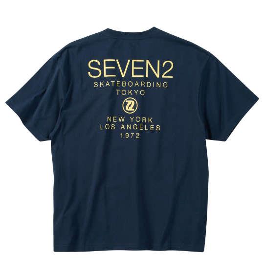 【max8】大きいサイズ メンズ SEVEN2 天竺 半袖 Tシャツ ネイビー 1268-5202-1 3L 4L 5L 6L 8L