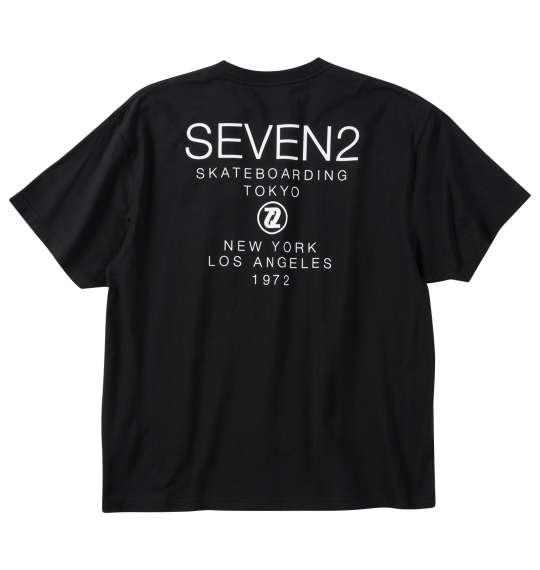 【max8】大きいサイズ メンズ SEVEN2 天竺 半袖 Tシャツ ブラック 1268-5202-2 3L 4L 5L 6L 8L
