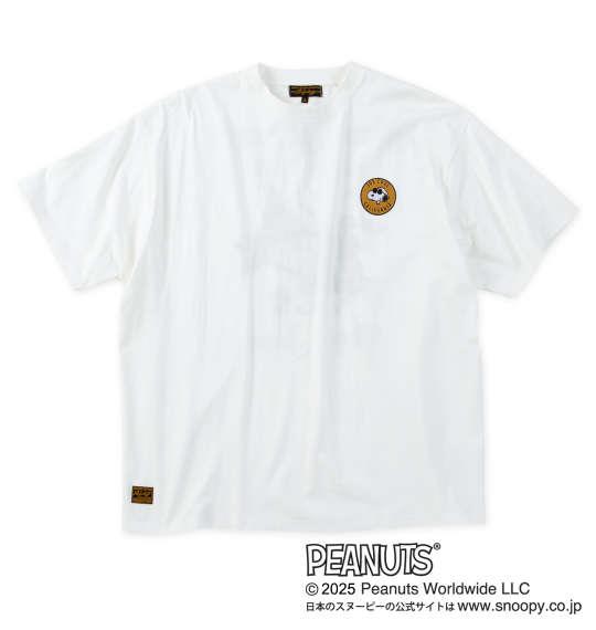 【max8】大きいサイズ メンズ FLAGSTAFF×PEANUTS スヌーピーコラボ 半袖 Tシャツ ホワイト 1278-5228-1 3L 4L 5L 6L 8L