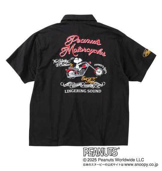 【max8】大きいサイズ メンズ FLAGSTAFF×PEANUTS スヌーピーコラボ 半袖 ポロシャツ ブラック 1278-5229-1 3L 4L 5L 6L 8L