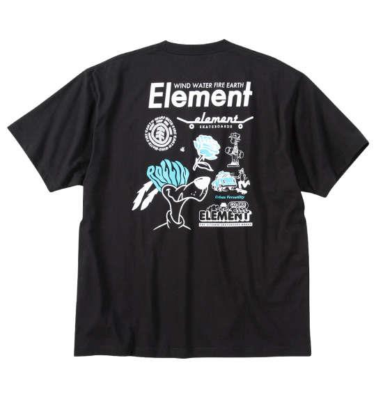 大きいサイズ メンズ ELEMENT AGE OF 半袖 Tシャツ ブラック 1278-5255-2 3L 4L 5L 6L