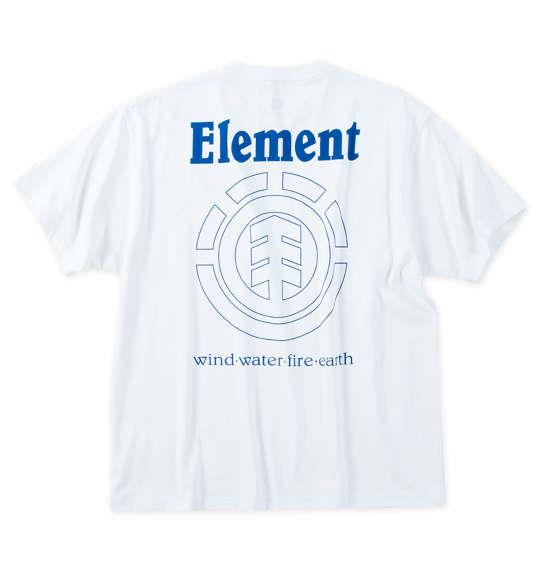 大きいサイズ メンズ ELEMENT FLANE 半袖 Tシャツ ホワイト 1278-5257-1 3L 4L 5L 6L