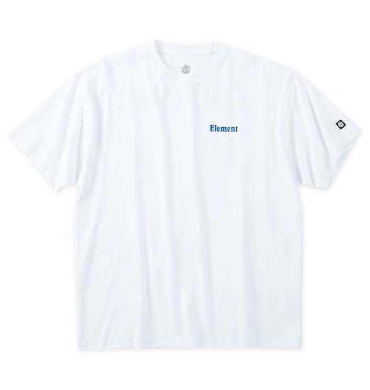 大きいサイズ メンズ ELEMENT FLANE 半袖 Tシャツ ホワイト 1278-5257-1 3L 4L 5L 6L