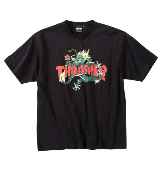 【max8】大きいサイズ メンズ THRASHER Dragon 半袖 Tシャツ ブラック 1278-5518-2 3L 4L 5L 6L 8L