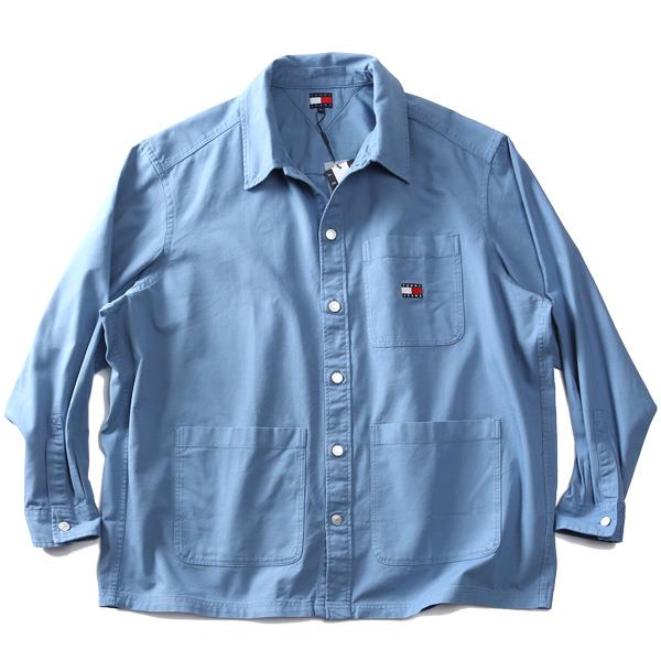 大きいサイズ メンズ TOMMY JEANS トミージーンズ シャツ ジャケット ESSENTIAL OVERSHIRT EXT USA直輸入 dm0dm20236