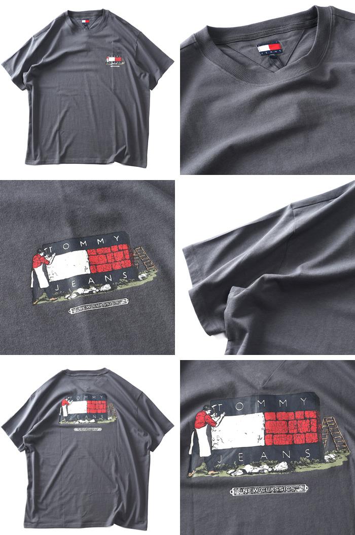 大きいサイズ メンズ TOMMY JEANS トミージーンズ プリント 半袖 Tシャツ RLX NOVELTY1 TEE USA直輸入 dm0dm20351
