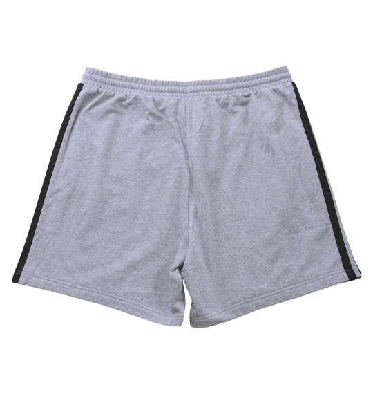 大きいサイズ メンズ adidas ESS 3ST スウェット ハーフパンツ ミディアムグレーヘザー 1244-5200-1 4XL 5XL
