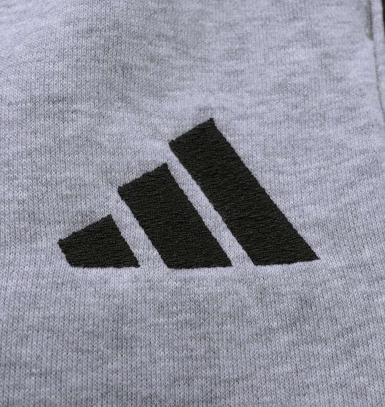 大きいサイズ メンズ adidas ESS 3ST スウェット ハーフパンツ ミディアムグレーヘザー 1244-5200-1 4XL 5XL