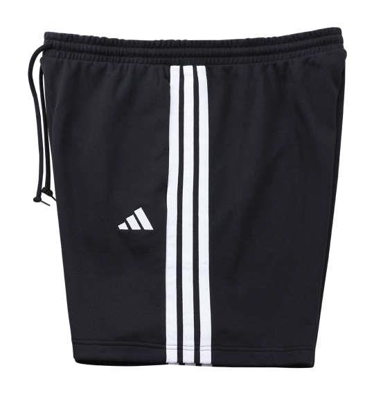 大きいサイズ メンズ adidas ESS 3ST スウェット ハーフパンツ ブラック 1244-5200-2 4XL 5XL