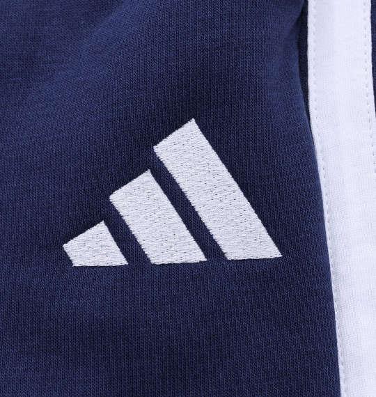 大きいサイズ メンズ adidas ESS 3ST スウェット ハーフパンツ ダークブルー 1244-5200-3 4XL 5XL