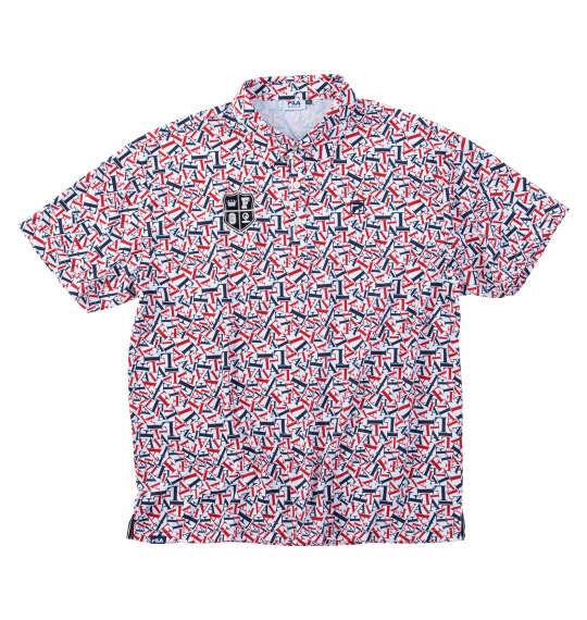 大きいサイズ メンズ FILA GOLF 遮熱バーチカルメッシュ タイポプリント 半袖 シャツ トリコロール 1278-5222-1 3L 4L 5L 6L
