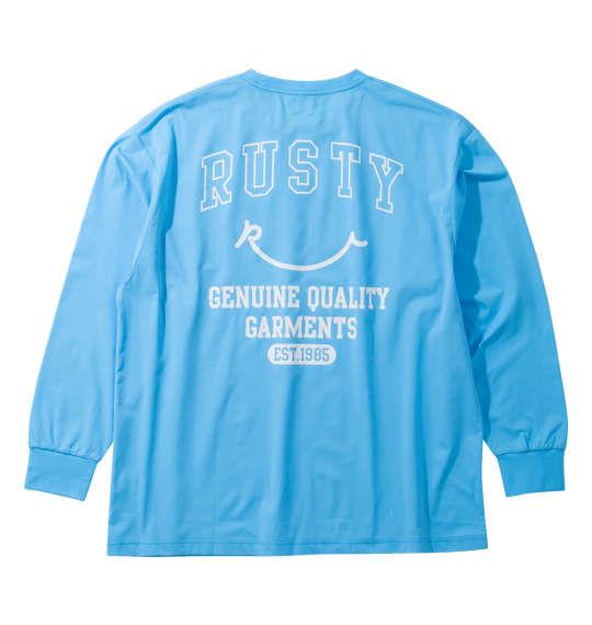 【max8】大きいサイズ メンズ RUSTY PEARTEX UV 長袖 Tシャツ ブルー 1278-5276-1 3L 4L 5L 6L 8L