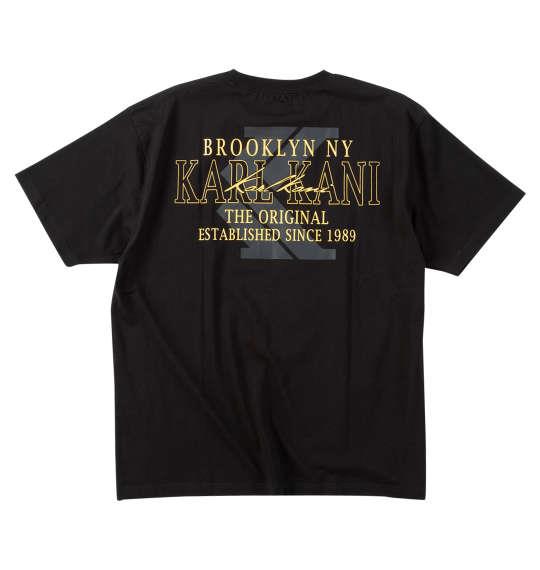 【max8】大きいサイズ メンズ KARL KANI 天竺 半袖 Tシャツ ブラック 1278-5501-2 3L 4L 5L 6L 8L