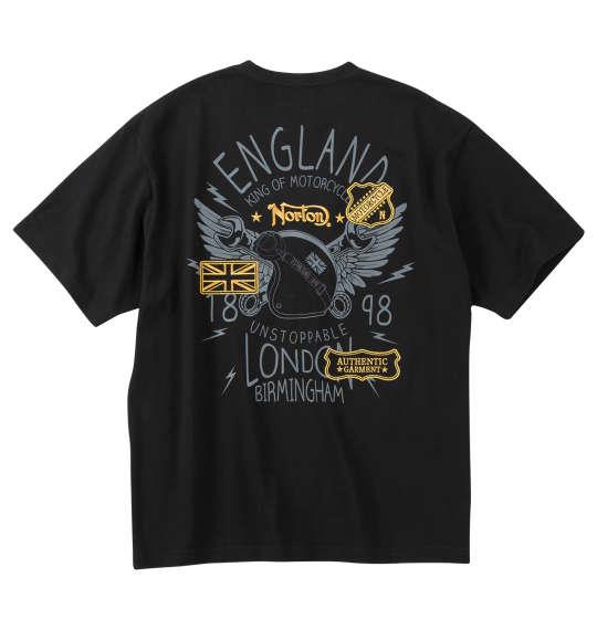 【max8】大きいサイズ メンズ Norton 天竺 半袖 Tシャツ ブラック 1278-5503-2 3L 4L 5L 6L 8L