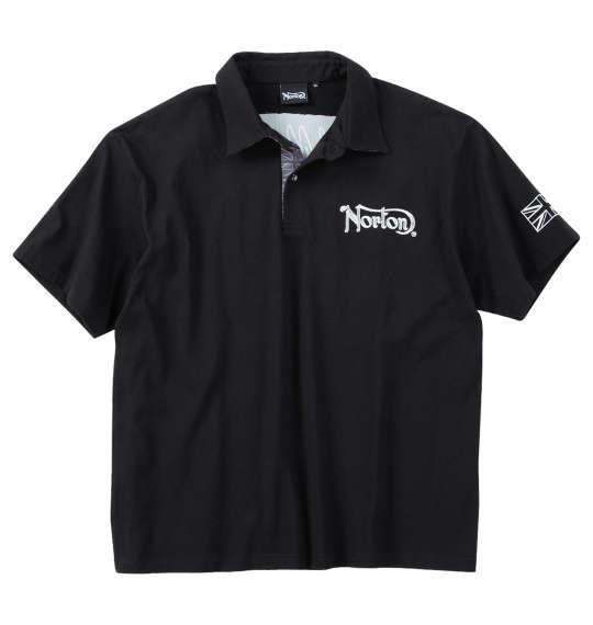 【max8】大きいサイズ メンズ Norton 半袖 ポロシャツ ブラック 1278-5504-2 3L 4L 5L 6L 8L