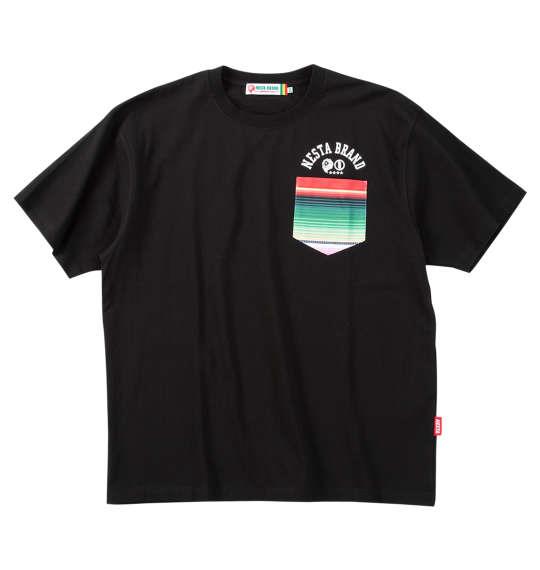【max8】大きいサイズ メンズ NESTA BRAND 天竺 ポケット付 半袖 Tシャツ ブラック 1278-5551-2 3L 4L 5L 6L 8L