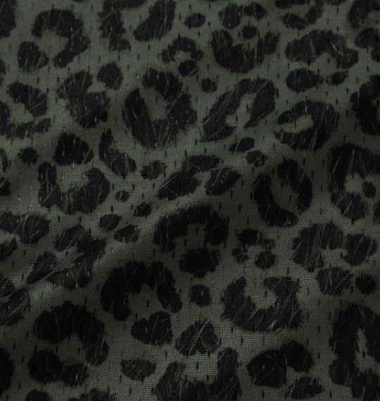 【max8】大きいサイズ メンズ COLLINS メッシュヒョウ柄 半袖 フルジップ パーカー + 半袖 Tシャツ チャコール×ブラック 1258-5231-2 3L 4L 5L 6L 8L