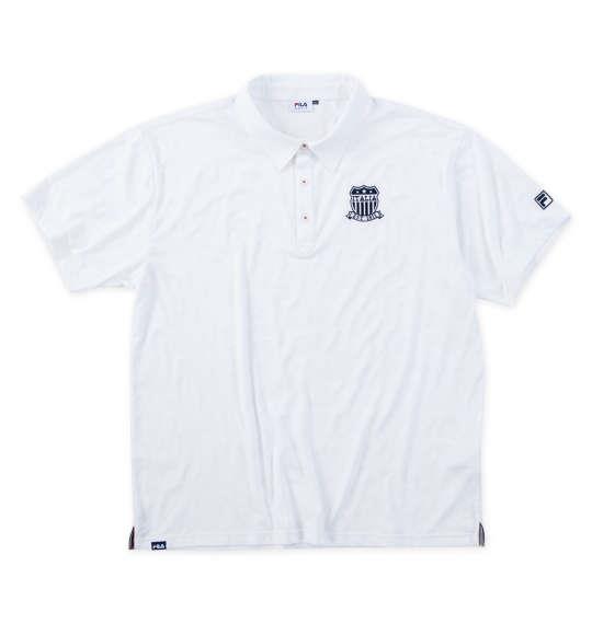 大きいサイズ メンズ FILA GOLF メッシュ カモフラ ジャガード 半袖 シャツ ホワイト 1278-5221-1 3L 4L 5L 6L